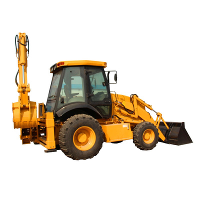 Chinese High Quality Farms Mini Backhoe Excavator Wheel Loader , Operation Weight 8200KG